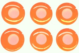 Show details for BAUERS EPOXY EYES WHITE ORANGE Picture of BAUERS EPOXY EYES WHITE ORANGE
