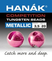 Show details for HANAK TUNGSTEN BEADS METALLIC + LIGHT PINK Picture of HANAK TUNGSTEN BEADS METALLIC + LIGHT PINK