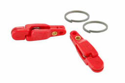 Show details for OFF SHORE OR16 PRO SNAP WEIGHT CLIP WITH SPLIT RING-RED Picture of OFF SHORE OR16 PRO SNAP WEIGHT CLIP WITH SPLIT RING-RED