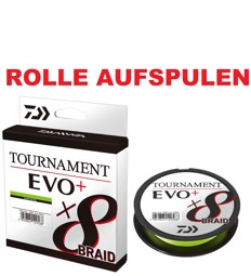Show details for ROLLE AUFSPULEN MIT DAIWA TOURNAMENT X8 BRAID EVO CHARTREUSE ca.150m Picture of ROLLE AUFSPULEN MIT DAIWA TOURNAMENT X8 BRAID EVO CHARTREUSE ca.150m