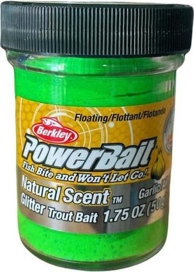 Picture of BERKLEY POWERBAIT TRTBT GARLIC SPRING GREEN GLITTER