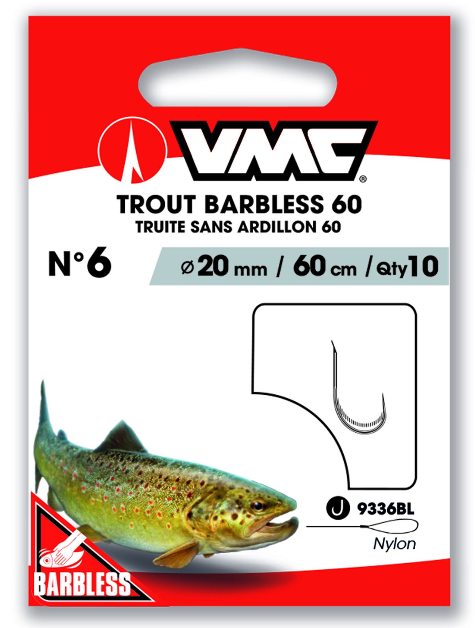 Immagine di VMC TROUT BARBLESS 60 9336 HAKEN