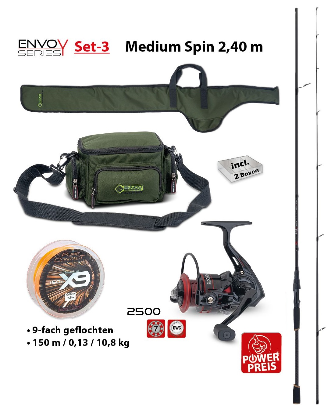 Immagine di ENVOY SET-3 MEDIUM SPIN 2.40m