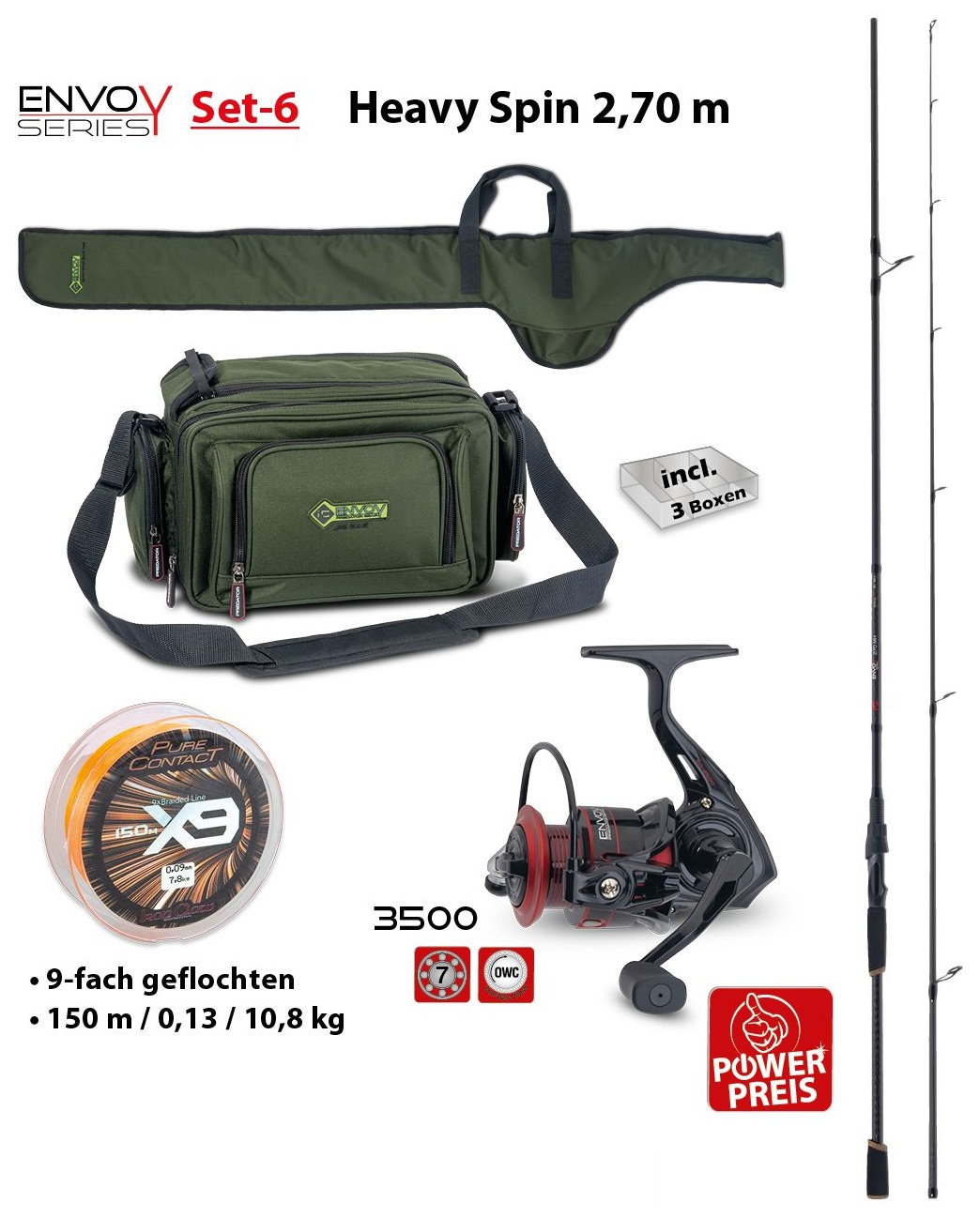 Picture of ENVOY SET-6 MEDIUM HEAVY SPIN 2.70m