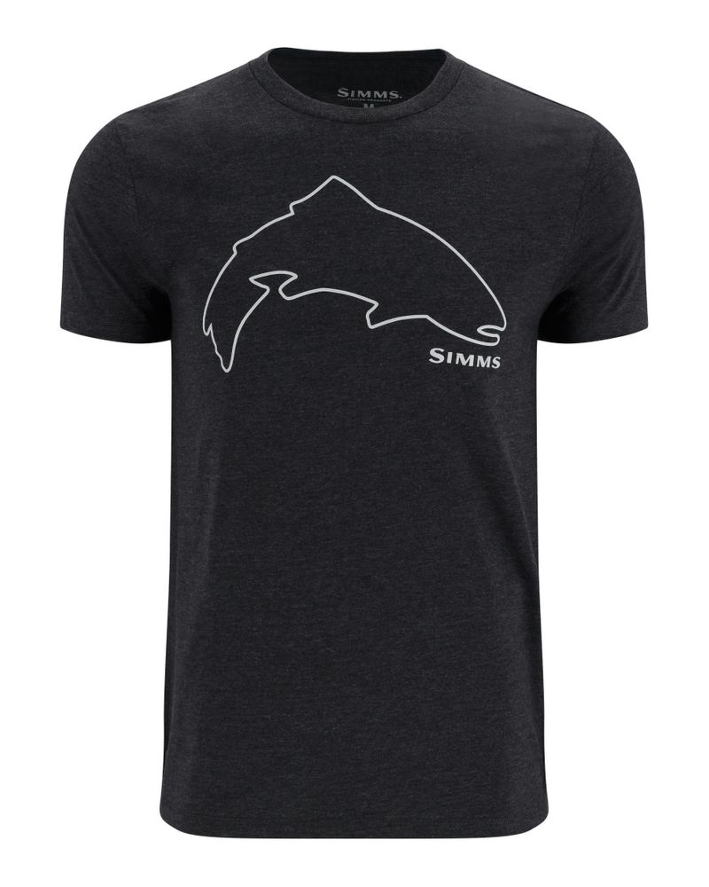 Bild von Simms Trout Outline T-Shirt Dark Gunmetal Heather