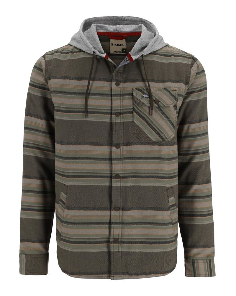 Bild von Simms Santee Flannel Hoody Hickory/Dolomite Blanket Stripe
