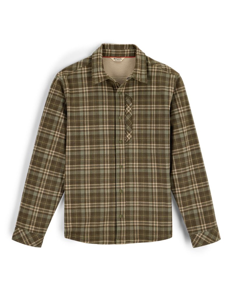 Bild von Simms Coldweather Shacket Schooner Plaid: Loden