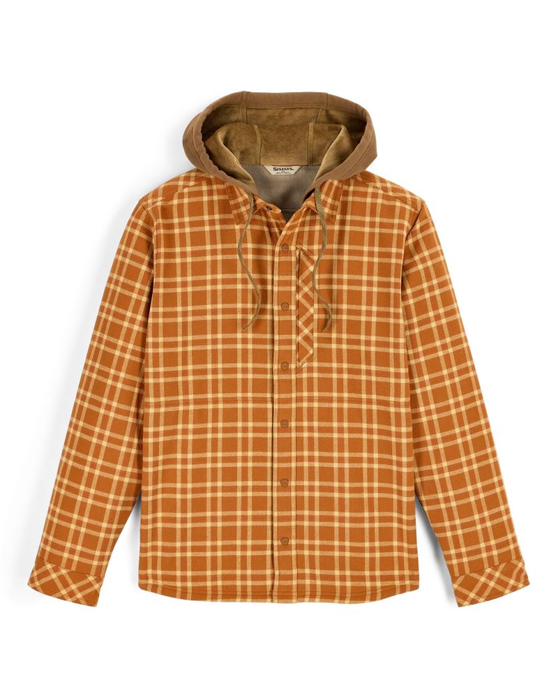 Bild von Simms Coldweather Hooded Shacket Wakemup Plaid: Stonefly