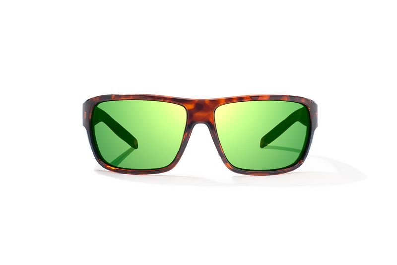 Immagine di Bajio Rigolets Brown Tort Gloss Green Mirror Glass