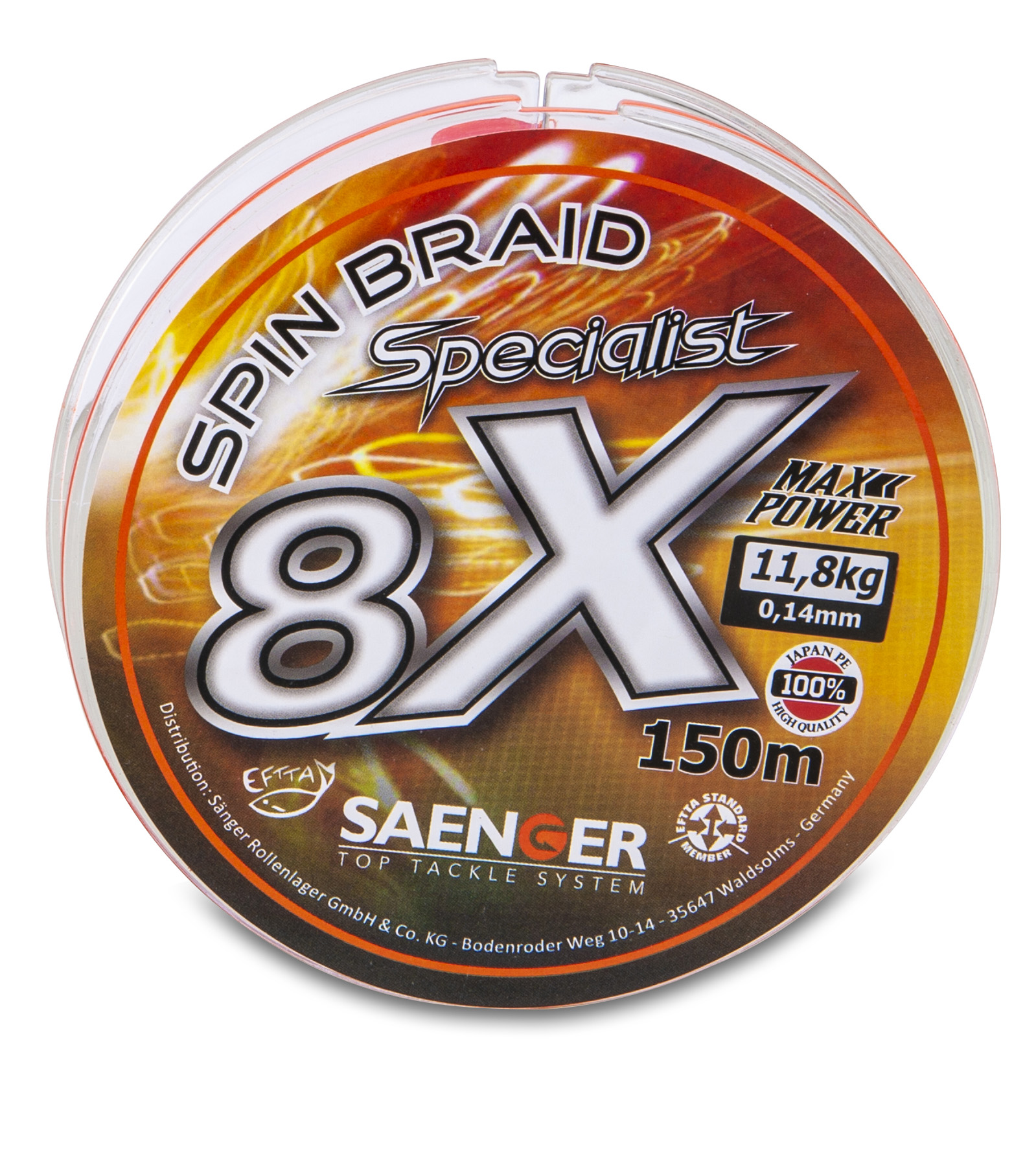 Picture of SAE 8 X Spec. Spin Fl. Orange 150m