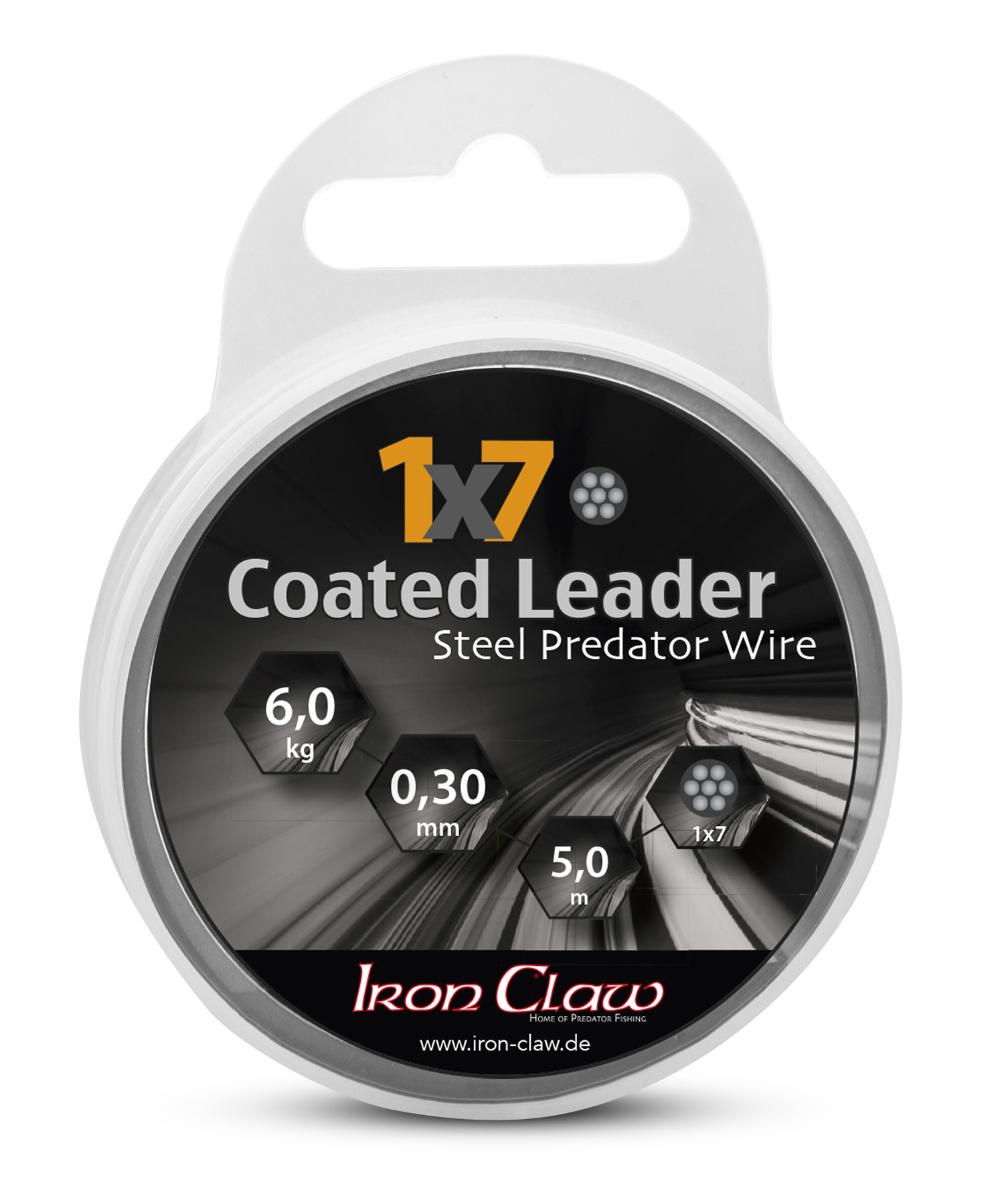 Picture of IRON CLAW 1x7 Coated Leader black