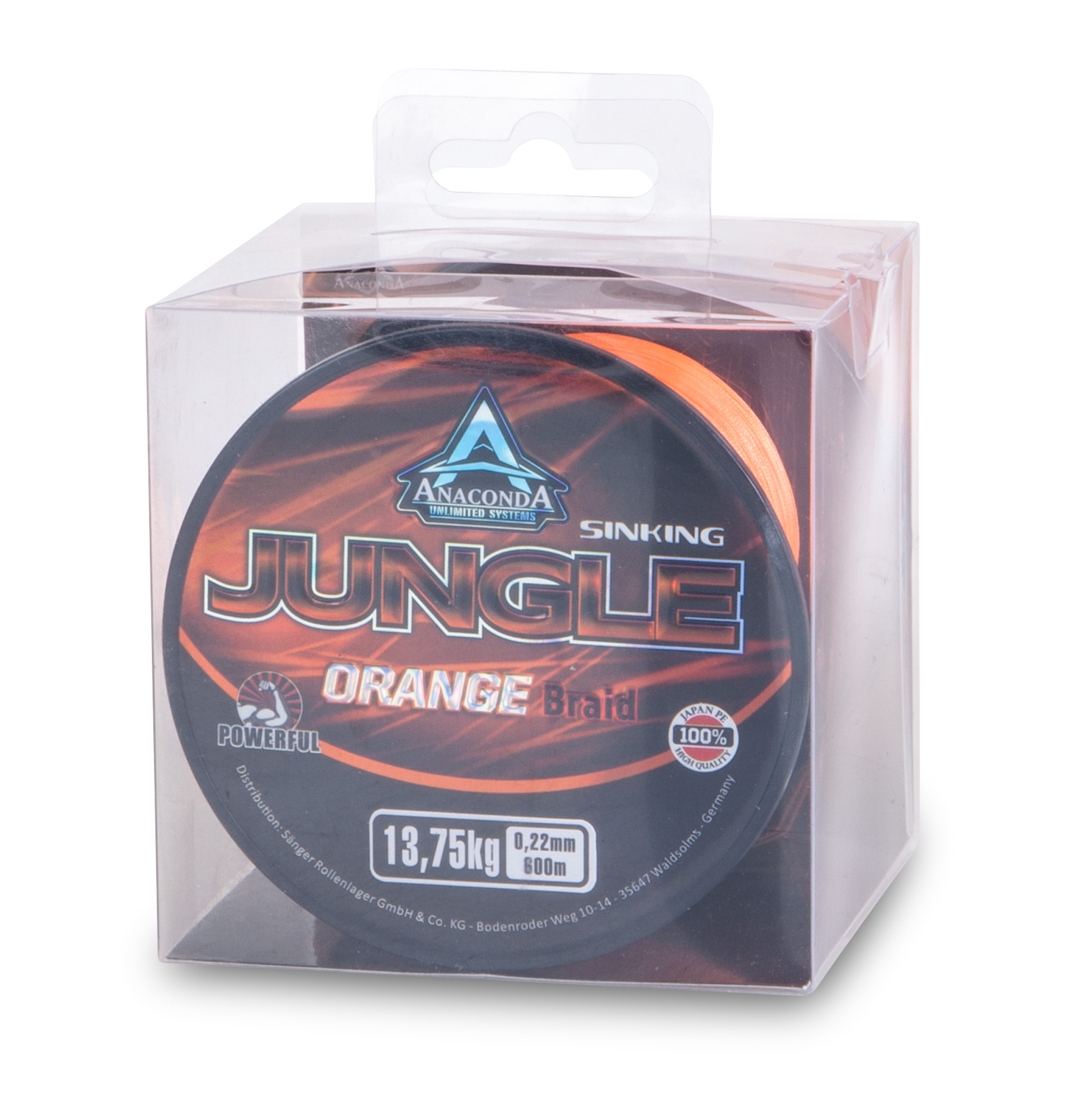 Picture of ANACONDA Jungle Orange Sinking Braid 600m