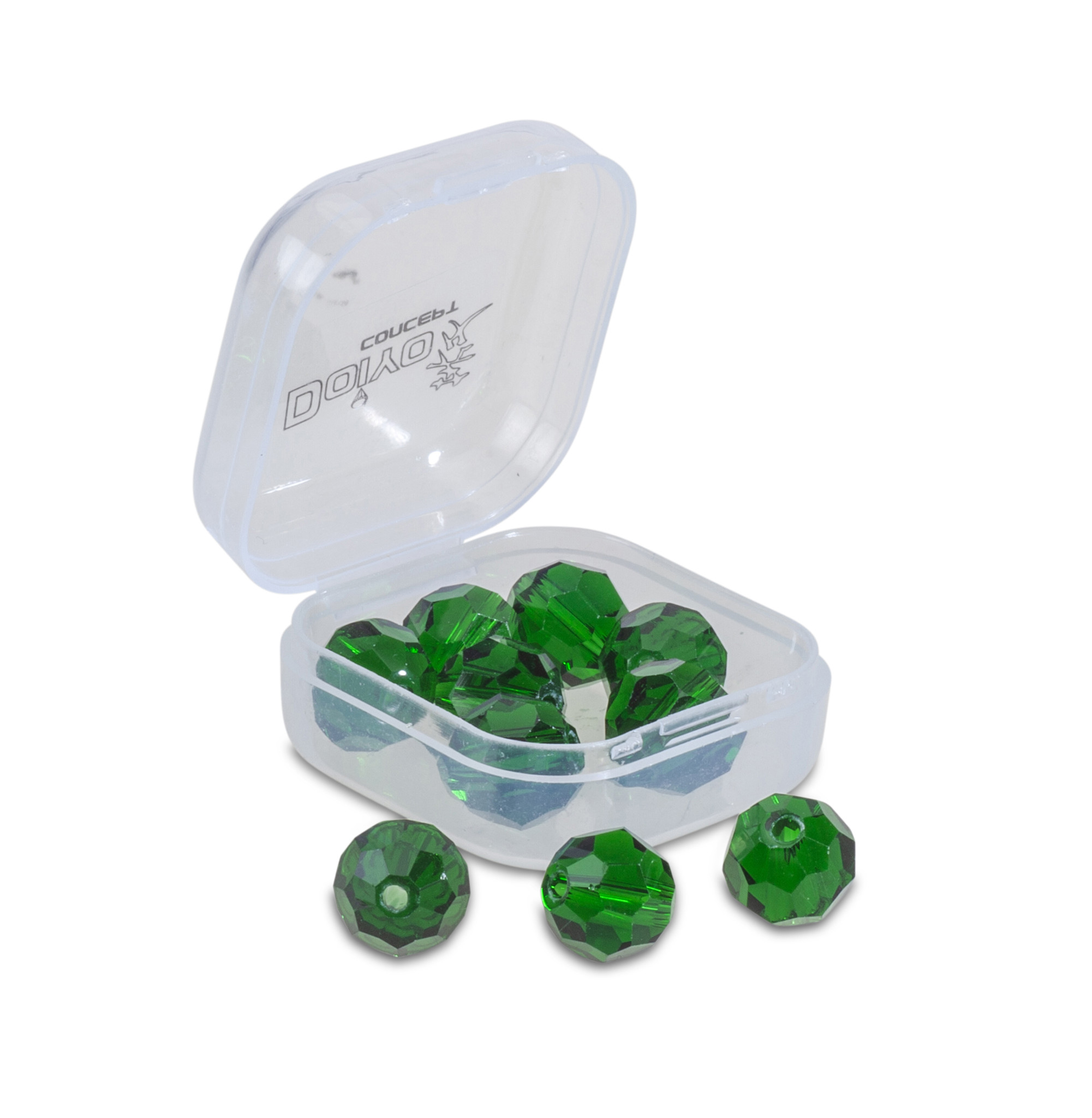 Bild von S'zuki Faceted Glass Beads green