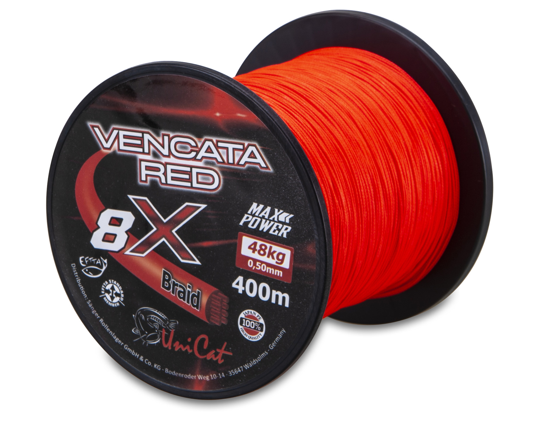 Picture of UNI CAT 8 X Vencata Red 400m 0,37mm/34kg