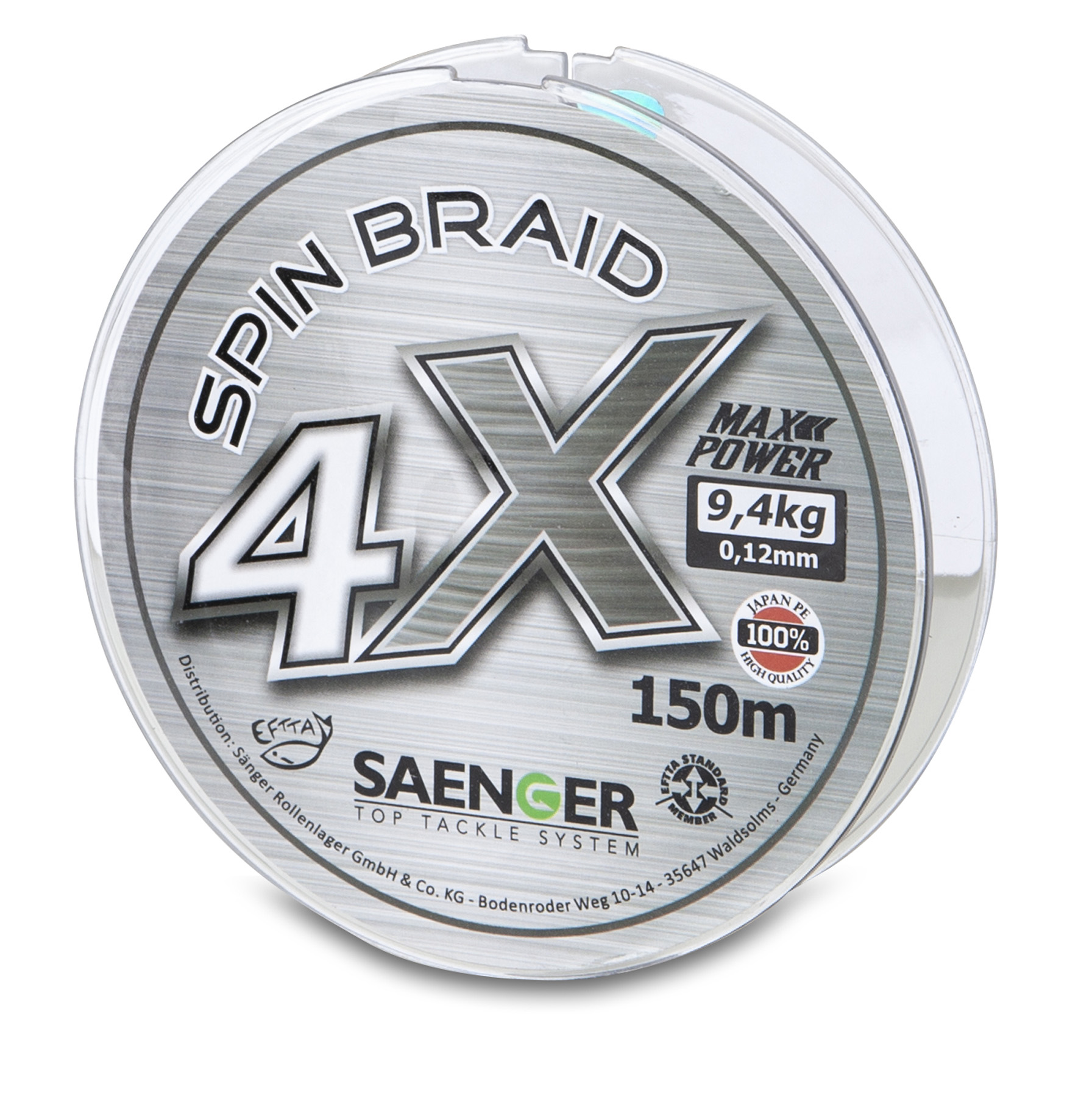 Picture of SAENGER 4 X Spin Braid grey 150m