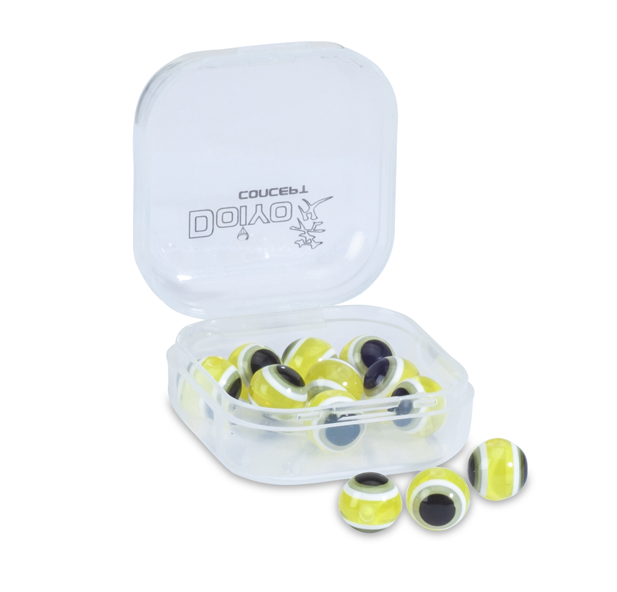 Bild von S'zuki Eyed Glass Beads 8mm Yellow 10Stk.