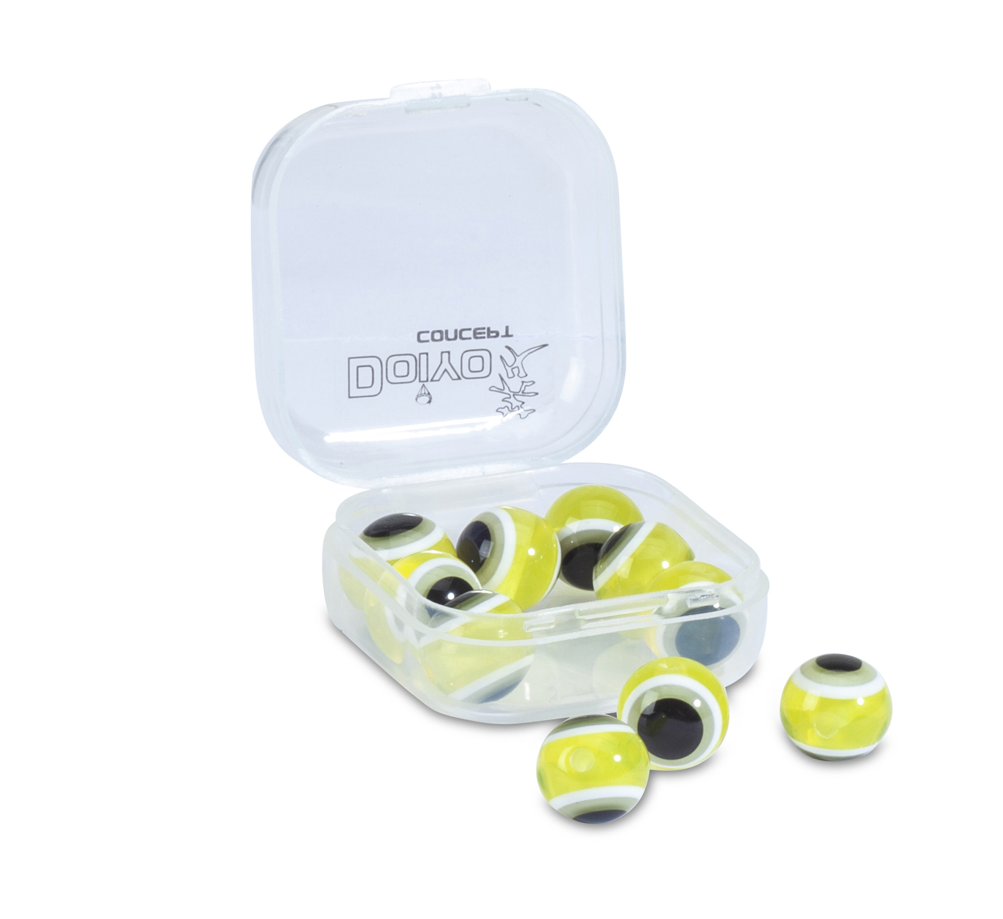 Bild von S'zuki Eyed Glass Beads 10mm Yellow 10Stk.
