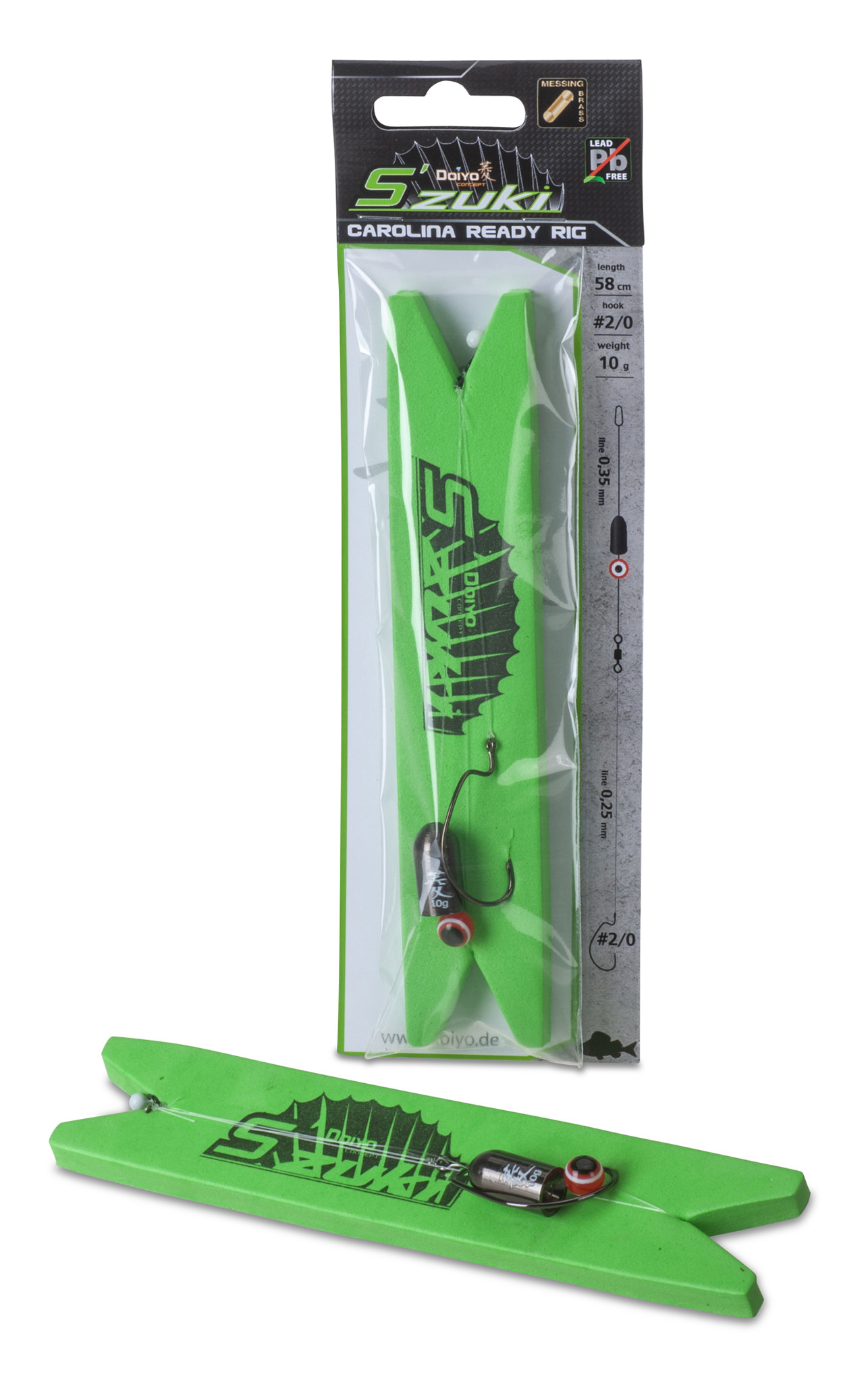 Bild von S'zuki Carolina Ready Rig 10g hook #2/0 6Stk.