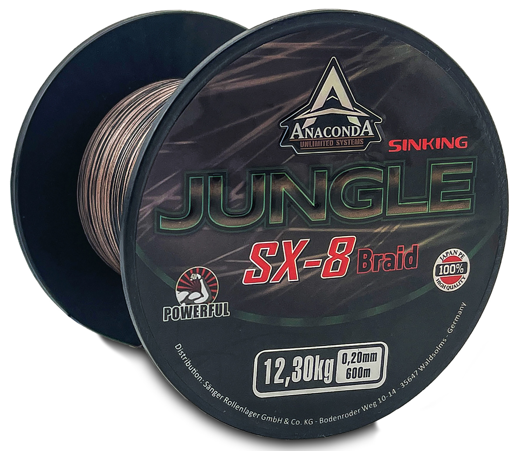 Immagine di ANACONDA Jungle SX-8 Braid Sinking 600m 0,28mm/17,15kg