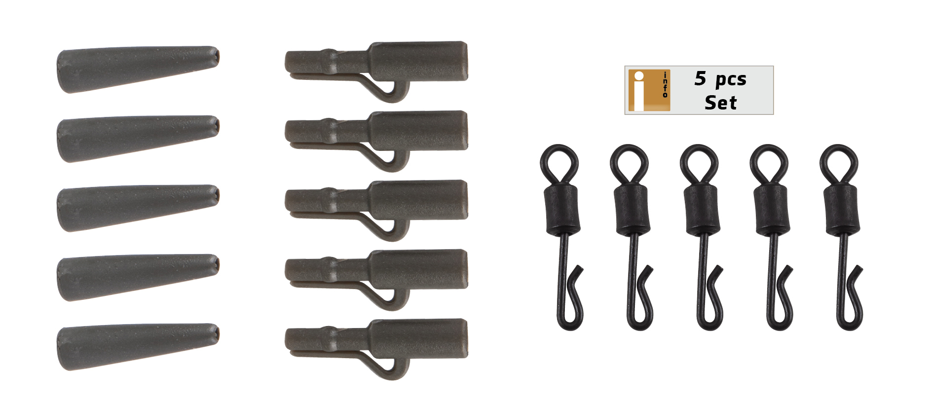 Immagine di Quick Change Saftey Lead Clip Kit 5pcs. Army Green