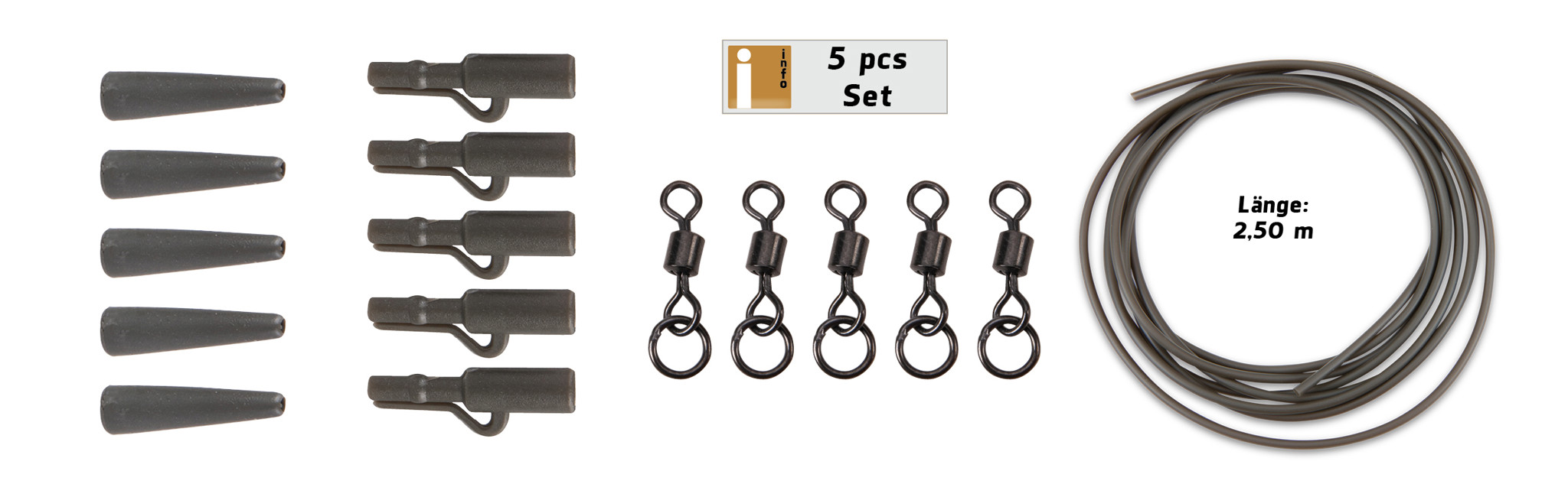 Immagine di 360° Flex Ring Swivel Saftey Clip Power Pack 5 Kits Army Green