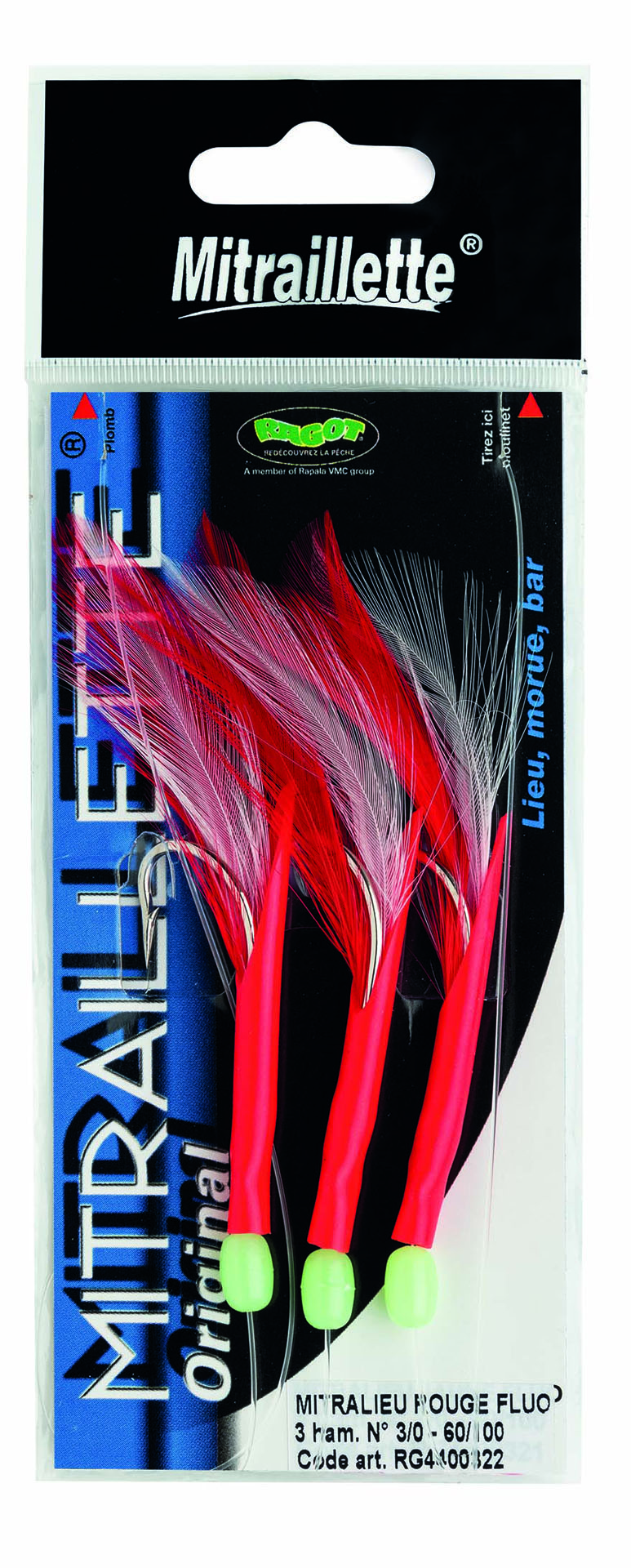 Image de MITRALIEU ROUGE FLUO 3H3/0 60