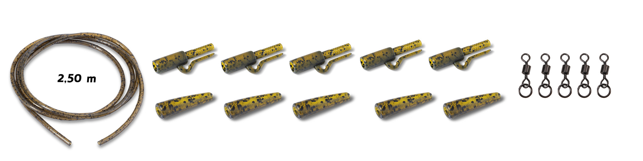 Immagine di Jungle Gr. Saftey Lead Clip 360° Fley Ring Swivel 5 Kits