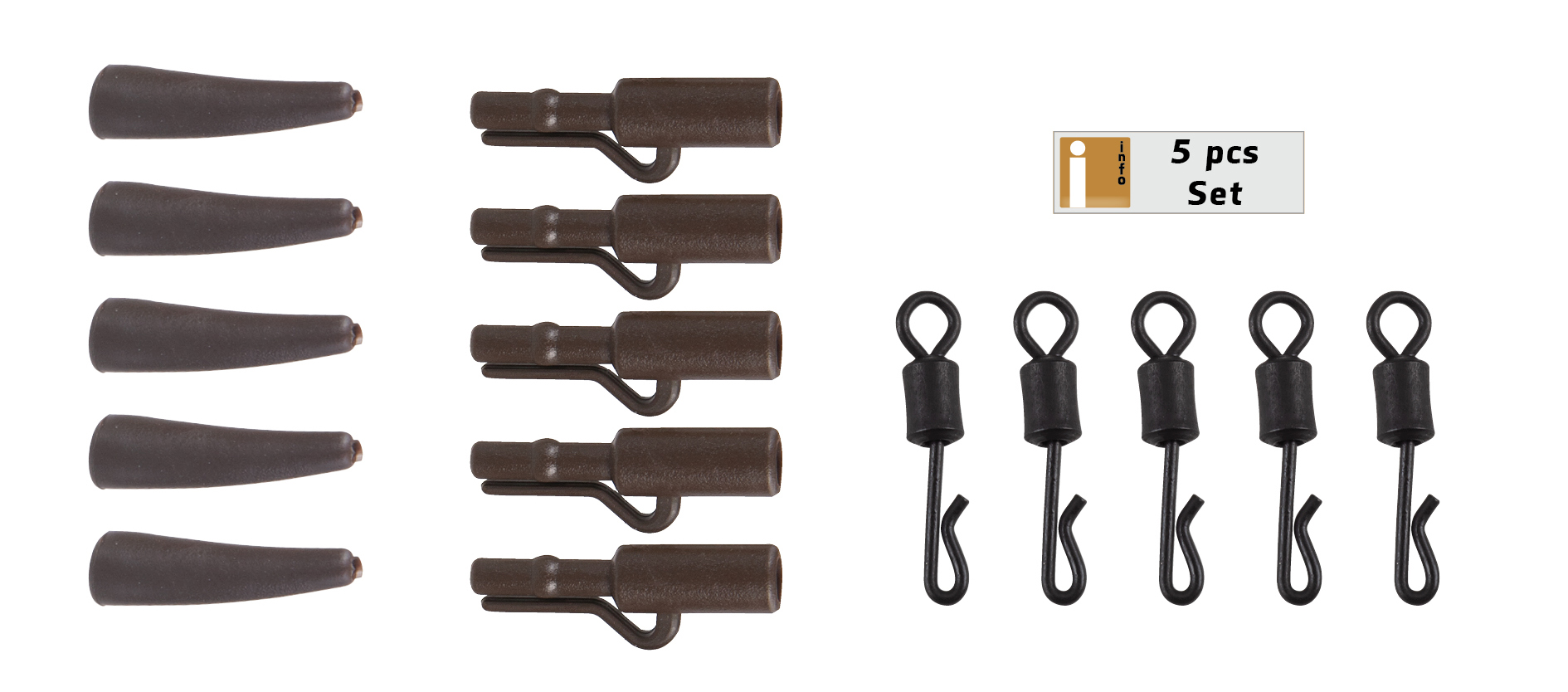 Immagine di Quick Change Saftey Lead Clip Kit 5pcs. Brown