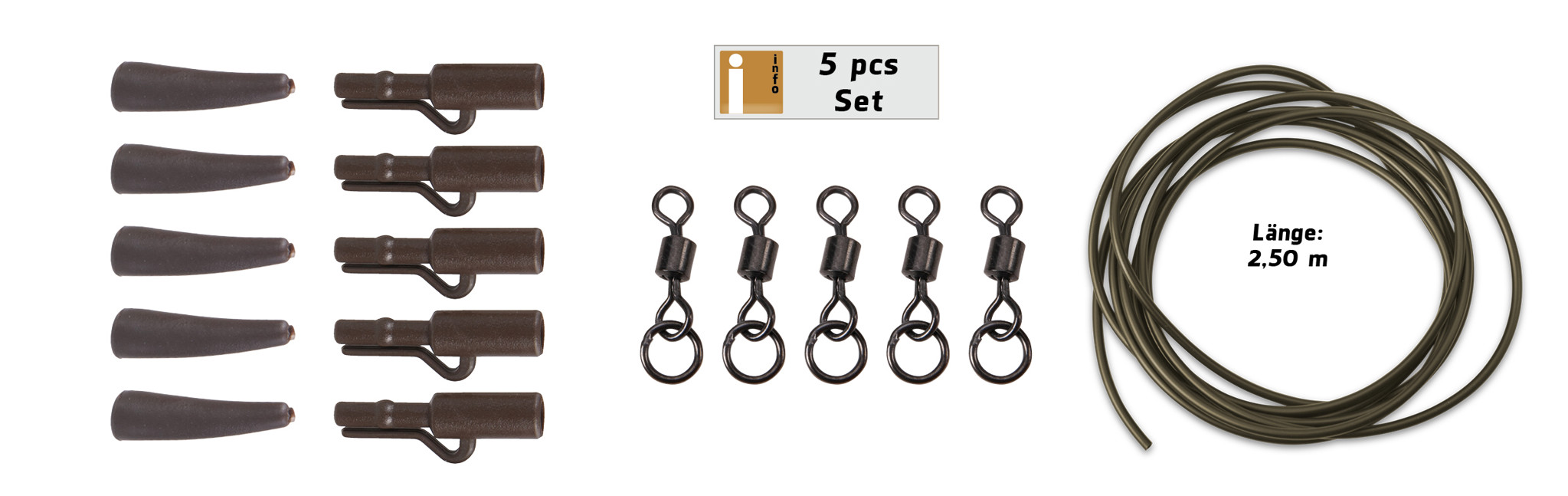 Immagine di 360° Flex Ring Swivel Saftey Clip Power Pack 5 Kits Brown