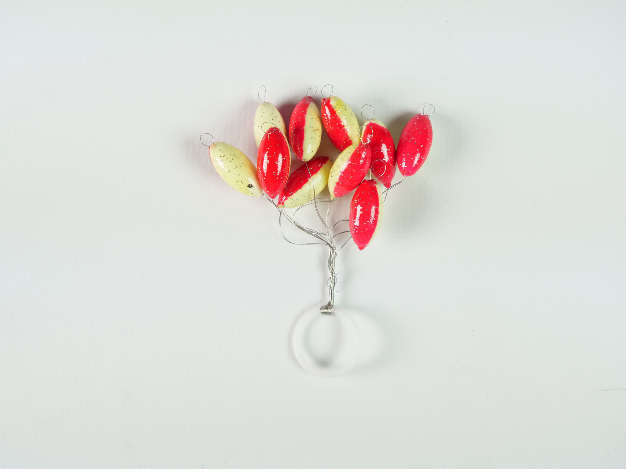 Image de OVAL FLOATING BEAD PINK X10