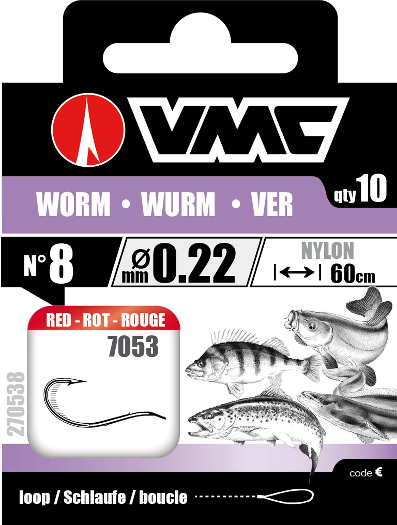 Picture of WORM BN 60CM NYLON 0.25 H6
