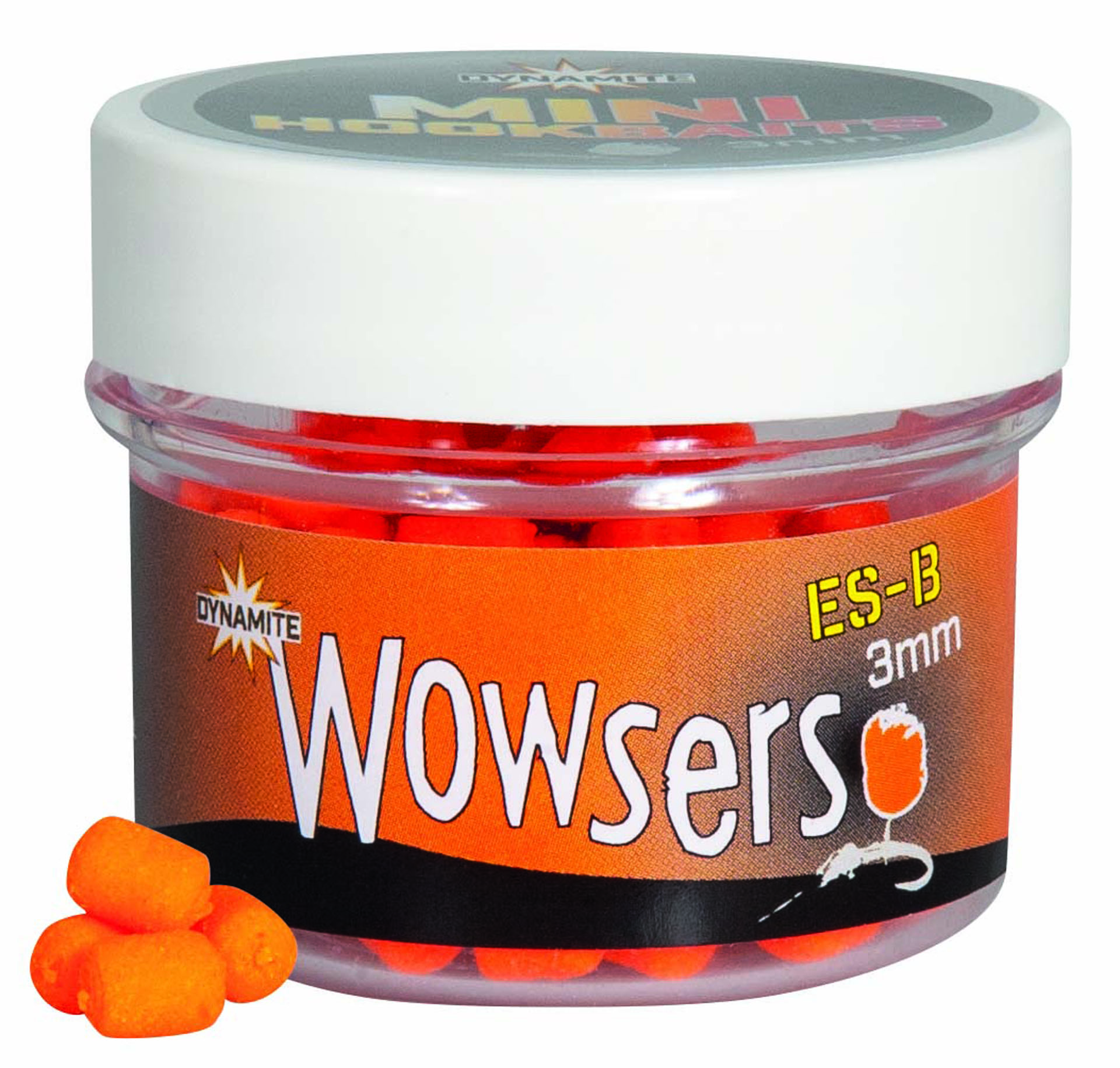Picture of WOWSERS ORANGE ES-B 3MM MINI HOOKBAITS