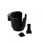 Immagine di SCOTTY BLACK CUP HOLDER WITH BULKHEAD / GUNNEL MOUNT AND ROD HOLDER POST MOUNT / GETRÄNKEHALTER